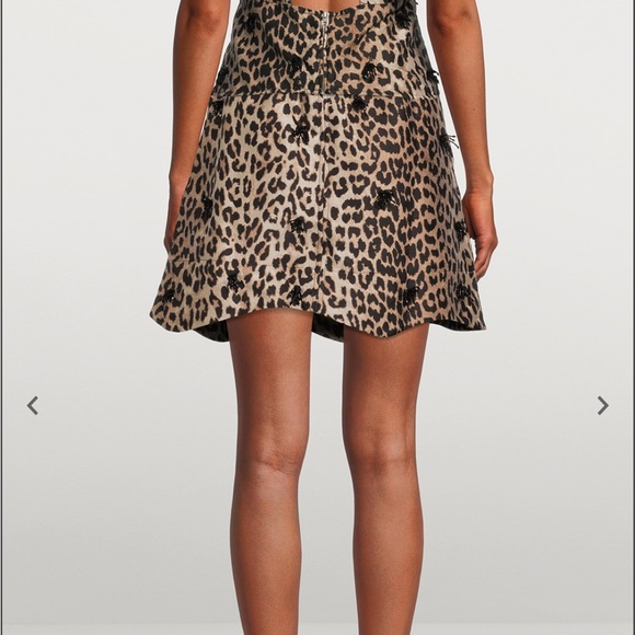 GANNI Crispy Jacquard Tessels Mini Skirt In Leopard - US 4 *NWT* never worn. - Picture 5 of 9